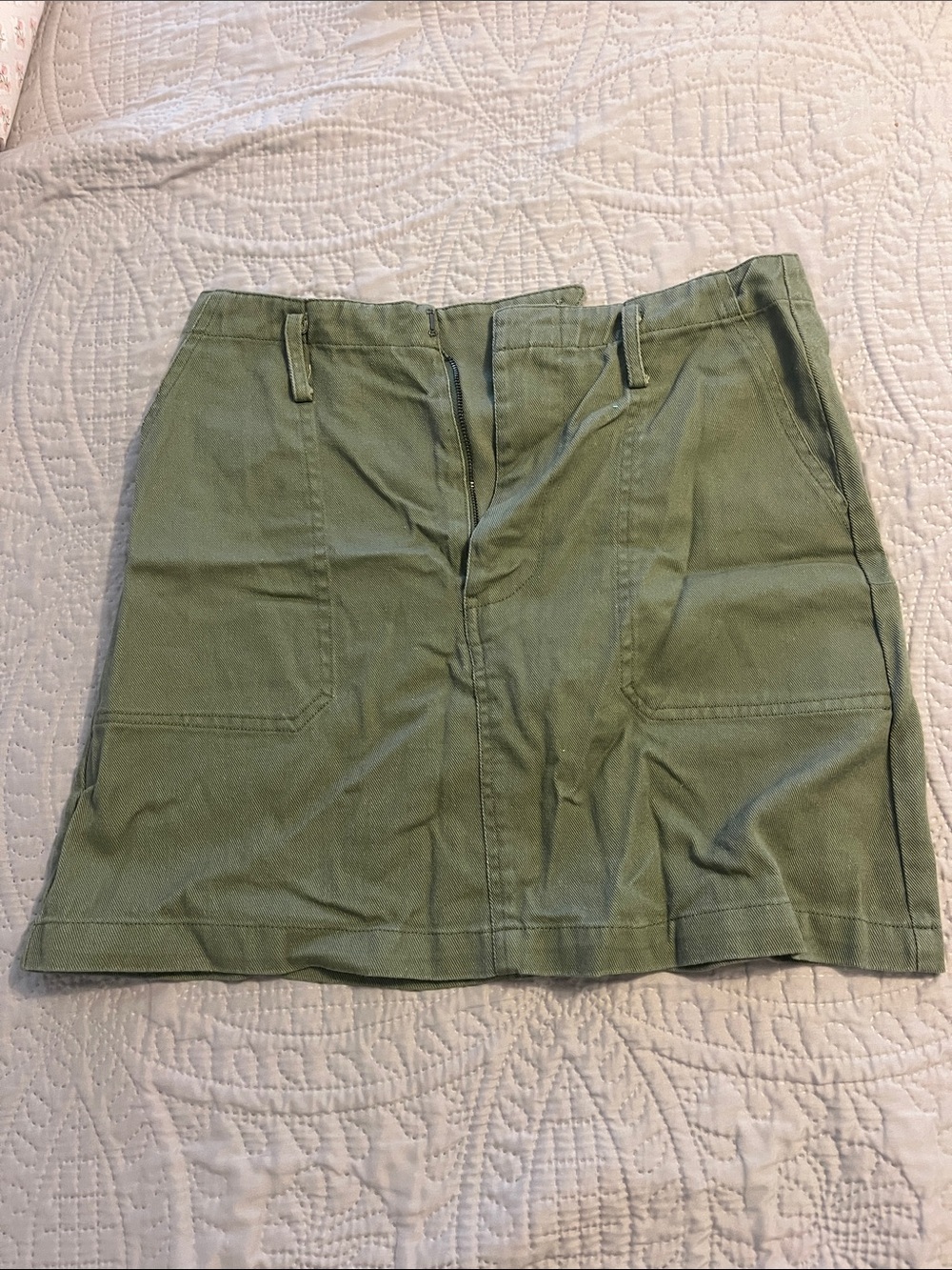 Hot Miami Styles Olive Green Utility Skort